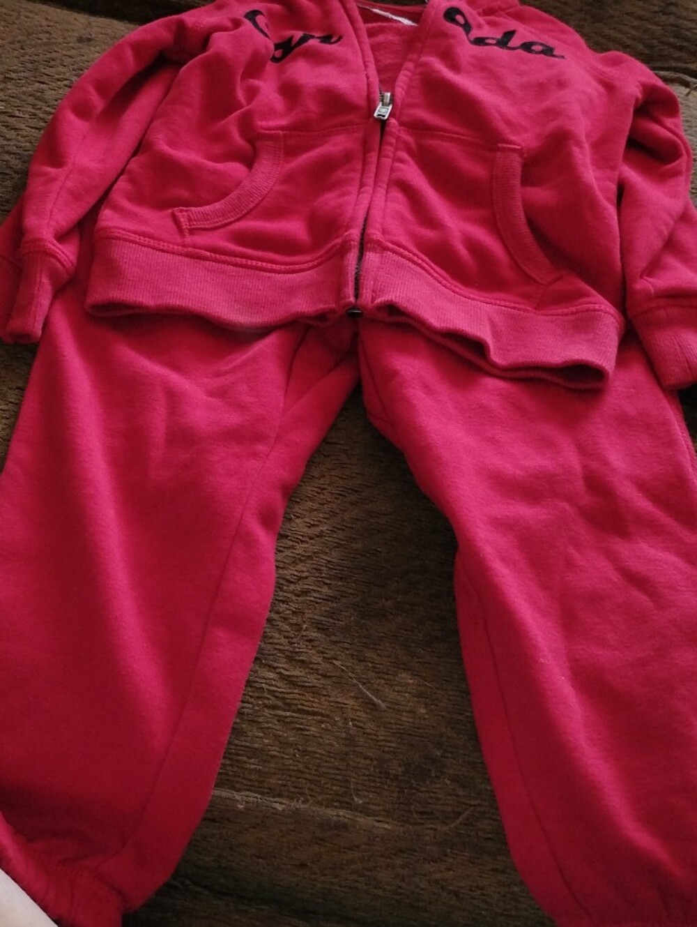 Toddler Girls Red Matching Canada Hoodie & Sweatpant Set
